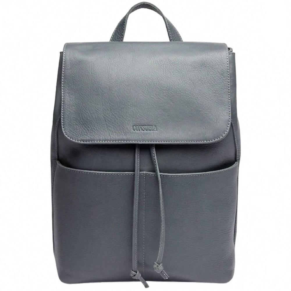 NEW CONSUELA women's keanu leather backpack in gray